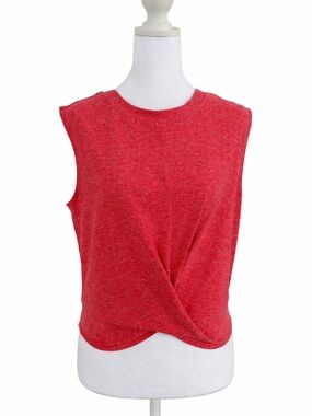 Zella Red Twist-Front Sleeveless Tank